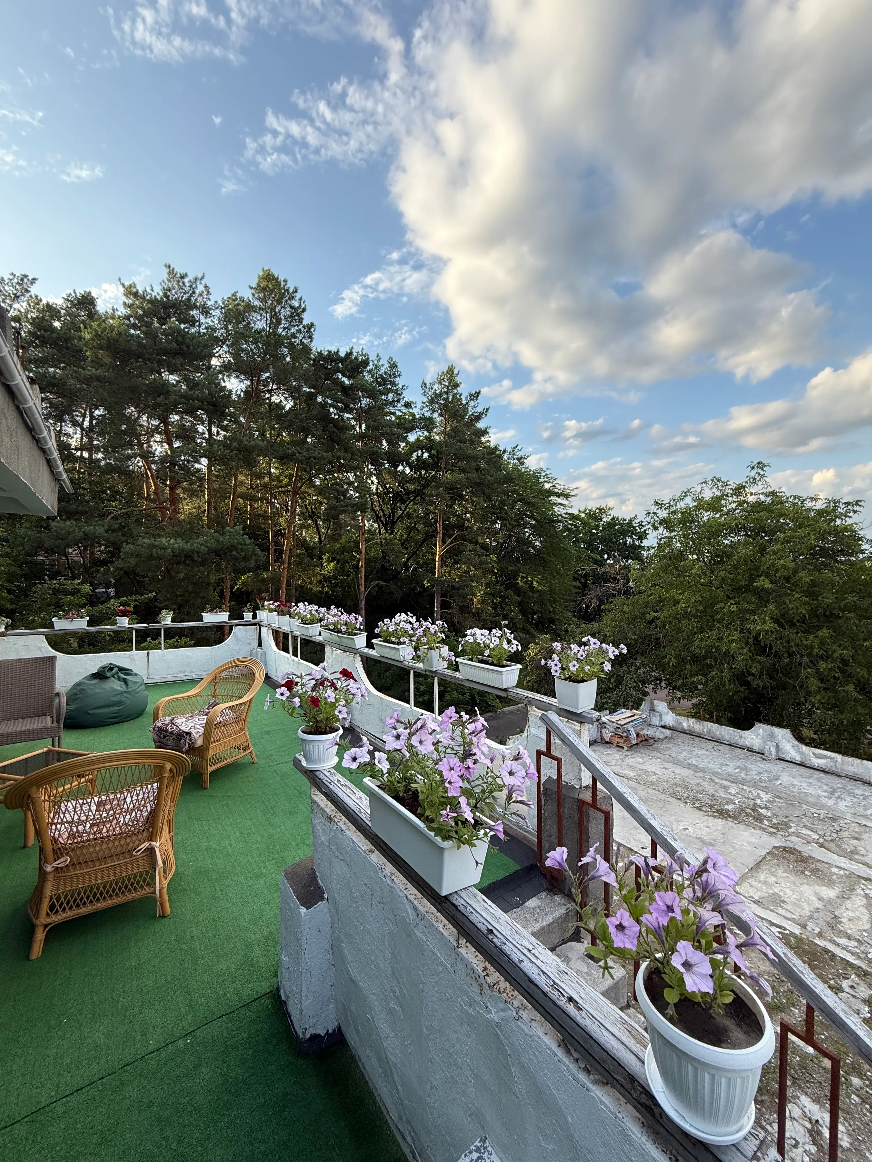 A terrace for resting on the grounds